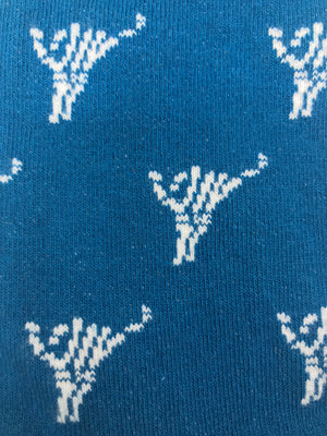 Shaka Bones Crew Sock (Blue)