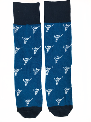 Shaka Bones Crew Sock (Blue)